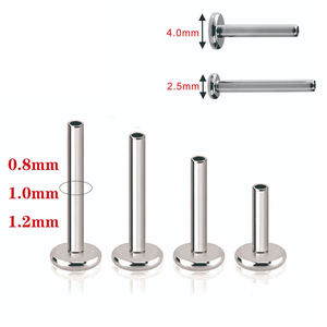 Nieuwe Mode Titanium Zonder Schroefdraad <span class=keywords><strong>Labret</strong></span> Push Top Pin Geperforeerde Sieraden Lip Ring 14G 16G <span class=keywords><strong>18G</strong></span> 20G Astm Piercing Sieraden - Product Image 2