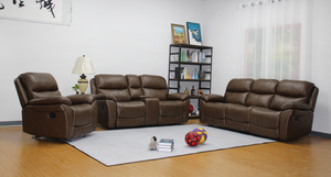 Juego de Sofás Reclinables de Diseño Europeo de Lujo, Venta al Por Mayor de Fábrica, Muebles para el Hogar de Cuero Sintético para Sala de Estar o Sótano - Product Image 4