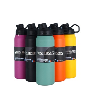 Termo al vacío de doble pared de acero inoxidable, botella térmica que mantiene el calor y el frío, 650ml, <span class=keywords><strong>1000ml</strong></span>, gran capacidad, 304 - Product Image 1