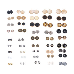 Round 4-Holes Alloy Buttons Embossed Logo Nickel-Free Hand-Sewn For Clothing Accessories - Product Image 1