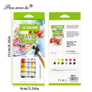 Panwenbo Großhandel 12 Farben 6ml Künstlerqualität Aquarellfarbe Langanhaltend für Wandmalerei Stoff DIY-Projekte Aquarellfarben-Set - Product Image 5