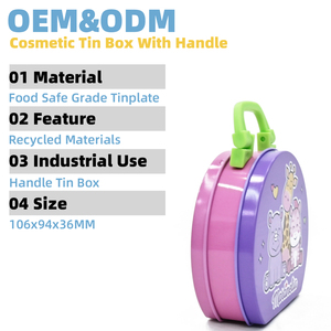 Tùy Chỉnh In Mỹ Phẩm Hộp Thiếc HD In Vẻ Đẹp Bao Bì Độc Đáo Có Hình Dạng <span class=keywords><strong>Container</strong></span> Mỹ Phẩm Hộp Thiếc Với Xử Lý <span class=keywords><strong>Tin</strong></span> <span class=keywords><strong>Container</strong></span> - Product Image 2