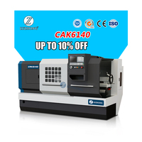 Tour CNC de précision CAK6140B avec système GSK, tour CNC à banc plat robuste avec alésage du brocheur de 80 mm