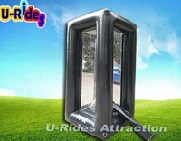 Jeu de boîte à monnaie gonflable en PVC commercial - 1,6x1,6x2,4m, installation facile pour les fêtes d'enfants et d'adultes