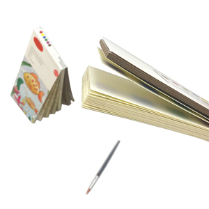 Regalo promocional portátil acuarela garabato papel dibujos animados dibujo libro acuarela libro para colorear con pigmento - Product Image 2