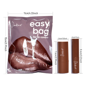Darkme Lot de 2 : Ensemble Rouge à Lèvres Brillant et Crayon Contour des Lèvres, Gloss Solide, Rouge à Lèvres Herbal Pratique pour Sac - Product Image 6