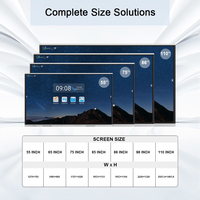 Tableau blanc numérique HDFocus, dernière version Android 14.0, tablette interactive intelligente, tableau interactif de 100 pouces