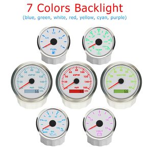 Velocímetro GPS de 85 mm, Medidor de Nivel de Combustible de 52 mm, Tacómetro de 160 MPH 0-8000 RPM, Juego de Indicadores con Retroiluminación de 7 Colores, Suministros Marinos para Barcos Negros - Product Image 6