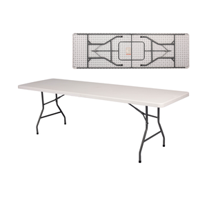 8ft <strong>portable</strong> <strong>folding</strong> <strong>table</strong> with <strong>chair</strong> SHINAIER <strong>set</strong> for outdoor plastic high-density polyethylene (hdpe) plastic solid long table - Product Image 2