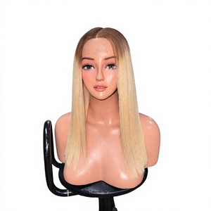 Extensiones de Cabello Liso Sedoso Virgen Vietnamita con Frente de Encaje Transparente, Paquetes de Colores de Moda para Pelucas de Mujer Negra - Product Image 1