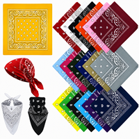 Custom logo vintage paisley bandana van polyester, hiphop streetwear hoofdsjaal, multifunctionele vierkante sjaal, gezichtsmasker voor heren en dames