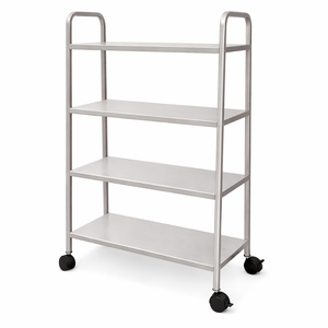 Chariot <span class=keywords><strong>de</strong></span> service alimentaire professionnel en acier inoxydable à 4 niveaux, robuste, facile à nettoyer, pour <span class=keywords><strong>restaurant</strong></span> commercial - Product Image 1