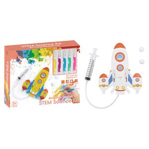 Giochi di Puzzle Creativi per lo Sviluppo del Pensiero, Kit Scientifico STEM Fai-da-Te, Modello di Razzo con Pompa ad Aria, Puzzle 3D - Product Image 1