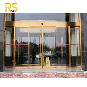 Porta Scorrevole Automatica in Vetro per Hotel, Design di Lusso per Ingresso Principale, Porta Scorrevole Esterna Grande per Ufficio - Product Image 1