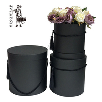 SINOWRAP Hug Bucket Tassel Round Flower Box Set of 3 Grosir Produsen Kotak Hadiah Kustom untuk Florist