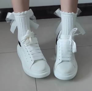 Nouvelles baskets polyvalentes de haute qualité 2026 - Chaussures décontractées blanches en cuir véritable pour femmes, à semelle épaisse et rehaussante - Product Image 3