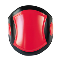 Ensemble de protections de cuisses et de ventre pour Muay Thai, noir et rouge, protection corporelle pour entraîneur de kickboxing MMA, en cuir PU et mousse haute densité