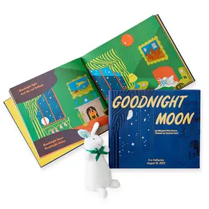 Magnético boa noite história da lua tela de couro outfonte livro de impressão