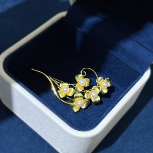 Broches de luxe pour femmes, style chinois, papillon, orchidée, fleur en verre, boucle de broche, luxe, vente en gros - Product Image 2