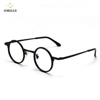 JM169 Diseño de moda Unisex Círculo Marcos ópticos Patwork Acetato y Marco de gafas de titanio