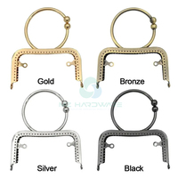 MZhhardware Mini sac à main en métal cadre Kiss fermoir sac matériel Vintage sac Kiss fermoir serrure sac à main fermoir cadre poignée sac accessoires