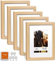Marco de Fotos Rectangular Moderno de MDF Transparente, Tamaño A4, Kit de Huellas para Familias y Parejas, Impresión UV, Manualidades DIY, Recuerdo para Baby Shower