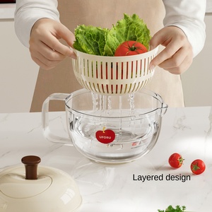 <span class=keywords><strong>Essoreuse</strong></span> <span class=keywords><strong>à</strong></span> <span class=keywords><strong>salade</strong></span> en forme de pomme, centrifugeuse rotative pour fruits avec couvercle anti-poussière, grande <span class=keywords><strong>essoreuse</strong></span> <span class=keywords><strong>à</strong></span> légumes pour la cuisine - Product Image 3