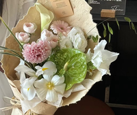 Kertas Pembungkus Bunga Evergreenwrap Hand Tear Petal Raw Pulp Floral Wrapping Paper DIY Kertas Kerajinan Tangan Buatan Sendiri untuk Buket Bunga