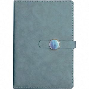 Carnet de notes en cuir PU A5 avec reliure thermique personnalisée, recharge de stylo, coffret cadeau d'affaires et sac cadeau - Product Image 1