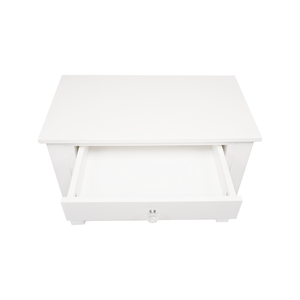 High Quality White Wood Nightstand with Single Drawer for Children Bedroom Furniture Elegant Kids <b>Bedside</b> Cabinet - Product Image 4