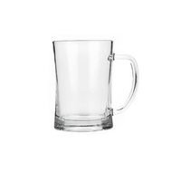 Fabricant en gros de mugs à bière en verre transparents de style classique avec poignée, logo personnalisé, souvenir
