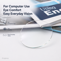 Lunettes Kingway CR39 1.499 à vision simple, transparentes, non traitées, vertes/protectrices pour les yeux, avec revêtement UC, protection UV400, 70/65mm, deux pièces