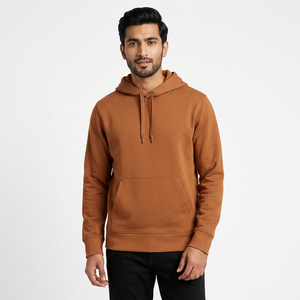 Trendy Zipper-Up Hoodies for Men Regular Fit <b>Thick</b> <b>Fleece</b> Polyester/Cotton Quick Dry Breathable Sweatshirt for Casual Winter - Product Image 1