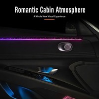 Kit d'éclairage d'ambiance LED en acrylique pour voiture, effet cascade dynamique et ciel étoilé, bande décorative intérieure, logo personnalisé OEM