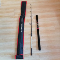 NEWMAJOR Canne à pêche au jigging lent en carbone 2 sections 1,68m-2,1m 280-330g EVA Spinning Casting pour eau salée