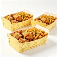 Boîtes à frites et poulet personnalisées en gros – Boîtes à frites en papier de qualité alimentaire, portables, pour emporter les frites et les cuisses de poulet