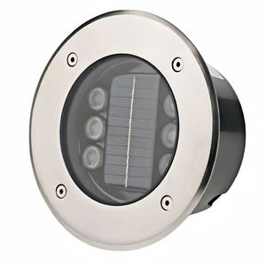 Lampes solaires LED encastrées pour extérieur, jardin, pelouse, allée, en acier inoxydable, étanches IP65, 3000K 6000K - Product Image 1