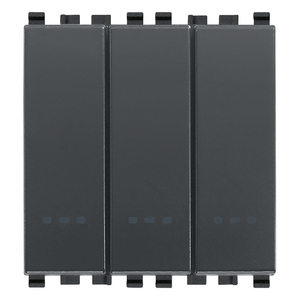 สวิตช์ติดผนังสีเทา 1P 20AX จำนวน 3 ตัว สูง 5.3 นิ้ว ยาว 5.1 นิ้ว กว้าง 4.3 นิ้ว - Product Image 1