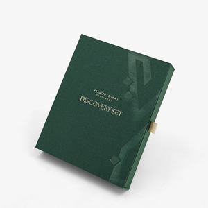 Boîte de découverte de parfums personnalisée en vert foncé avec tiroir coulissant, boîte rigide avec insert en <span class=keywords><strong>mousse</strong></span> pré-découpé pour kit d'échantillons de mini flacons de parfum - Product Image 2