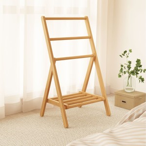 Foldable bamboo coat <b>rack</b>, floor-standing, thickened, for bedroom and home use. - Product Image 1