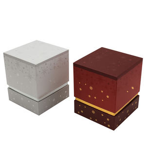 علب هدايا فاخرة فارغة مستديرة سوداء بتصميم خاص للشموع - Product Image 4