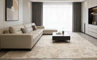 Tapis Wilton tissé à la machine en jacquard, à poils coupés, écologique, avec envers antidérapant, en fibre de polyacrylonitrile, pour intérieur moderne