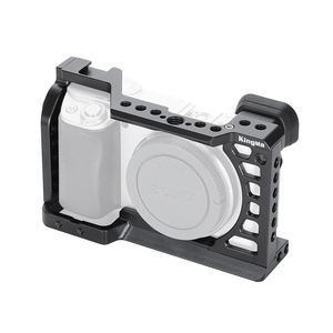 KingMa — Cage de caméra DSLR avec plusieurs trous, en alliage d'aluminium, accessoires pour caméra vidéo Vlog pour <span class=keywords><strong>Sony</strong></span> <span class=keywords><strong>A6100</strong></span>, A6300, A6400 et A6500 - Product Image 1