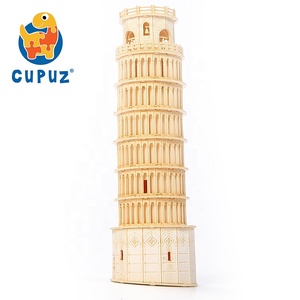 3D Italy Câu Đố kiến trúc mô hình xây dựng Giấy Thủ Công Bộ dụng cụ và đồ chơi tự làm cho người lớn, trẻ em nghiêng tháp của Pisa - Product Image 6