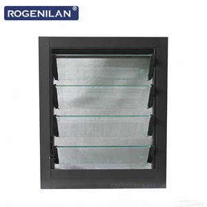 ROGENILAN, fournisseur chinois, fenêtre à persiennes en aluminium ventilée, double vitrage Low-E réglable, volets pour fenêtres - Product Image 1