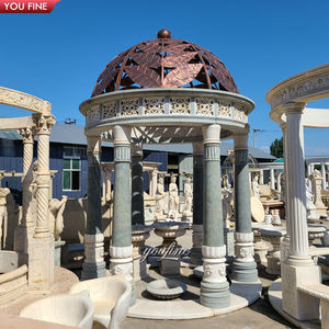 <span class=keywords><strong>Jardin</strong></span> extérieur sculpté à la main, grand belvédère en marbre de grès naturel - Product Image 4