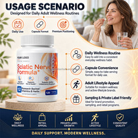Formule pour le nerf sciatique, 120 capsules, 12 vitamines et herbes soutenues par la recherche, complément premium pour la santé des nerfs, confort quotidien