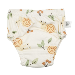 Natural refinado algodão reutilizável bebê treinamento calças impermeável toalete xixi aprendizagem shorts criança fralda mudando roupa interior - Product Image 3