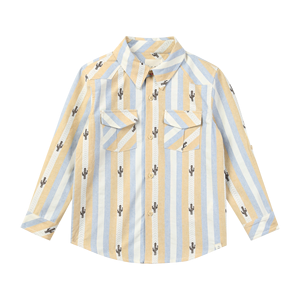 Chemise décontractée blanche et bleue magnifiquement imprimée pour femmes et bébés filles, hauts à manches courtes en tissu de soie de lait pour tout-petits - Product Image 1