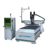 Routeur CNC ATC à changement d'outils automatique YN1325 pour portes en bois, meubles et tables, haute rigidité, 9.6kW, 380V, 220V, pour découpe et gravure